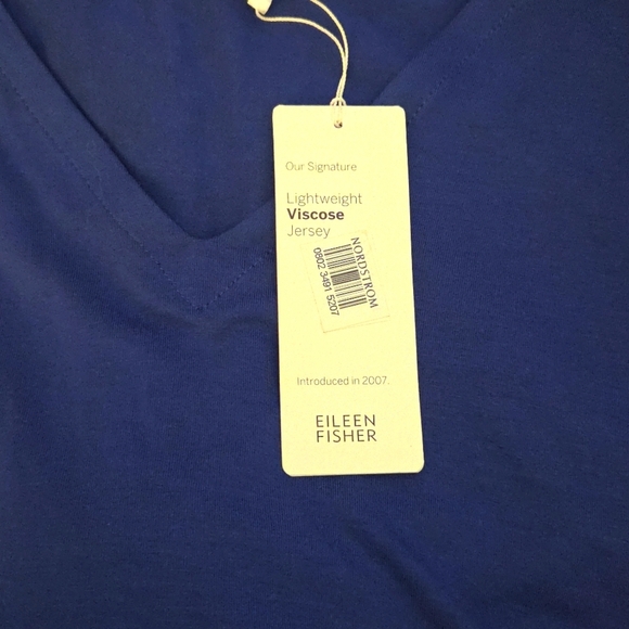 Eileen Fisher NWTs Jersey V Neck Dress - Picture 6 of 6